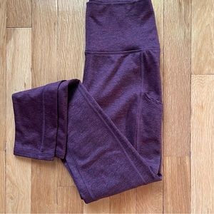 aerie Maroon Leggings with Pockets